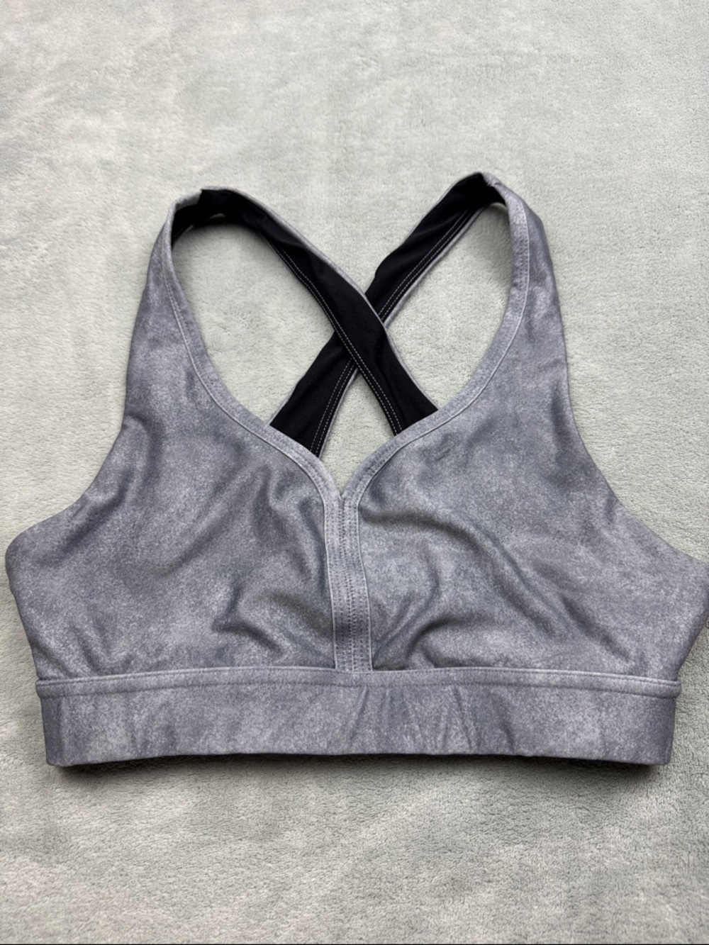 Moret Ultra Women's Gray Cross-Back Sports Bra Small